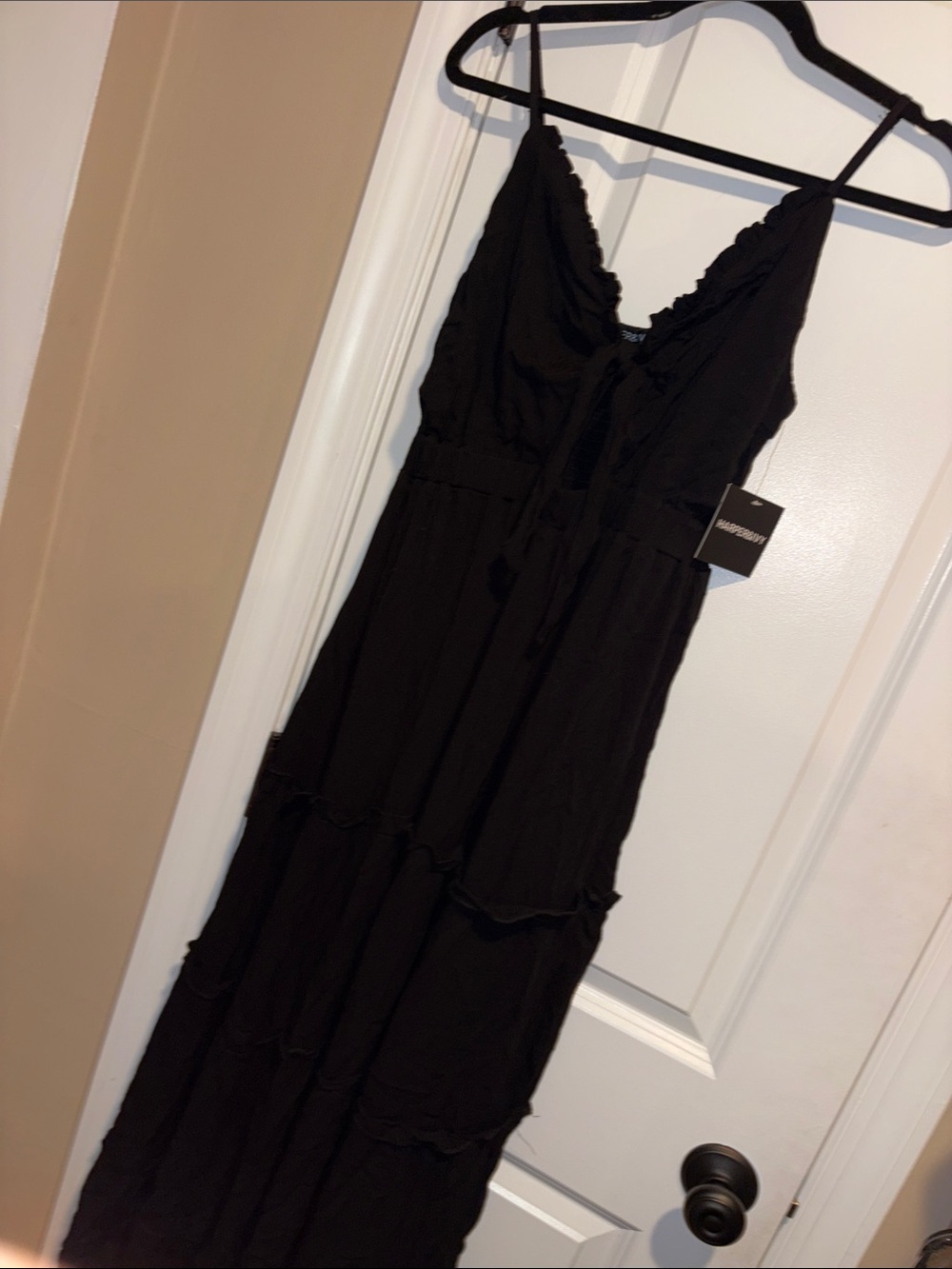 Ruffled Knot Tie Maxi Dress